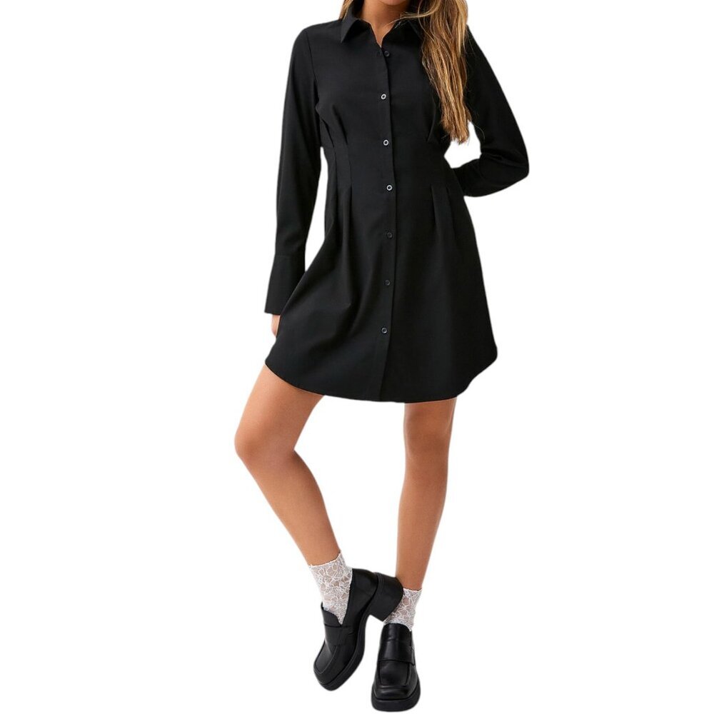 Twik Black Button-Up Dress